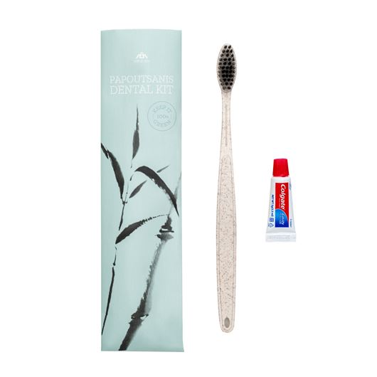 Σετ καθαρισμού δοντιών (straw  + 5g COLGATE οδοντόπαστα)