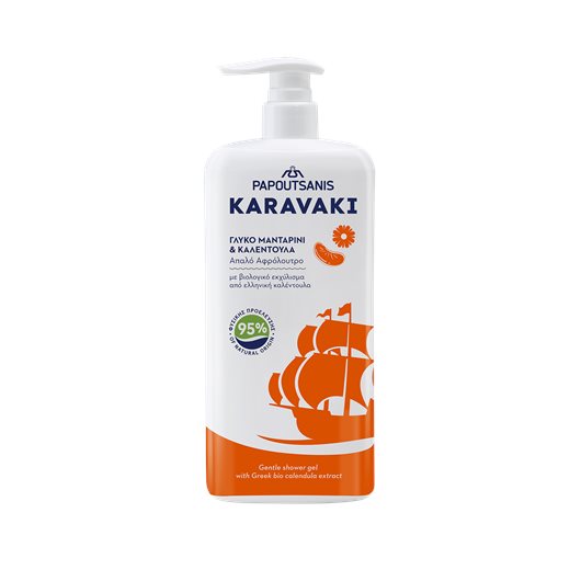 KARAVAKI SHOWER GEL SWEET TANGERINE & CALENDULA 750ml