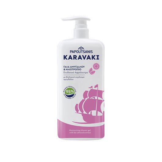 KARAVAKI SHOWER GEL ALMOND MILK & SUNFLOWER 750ml 