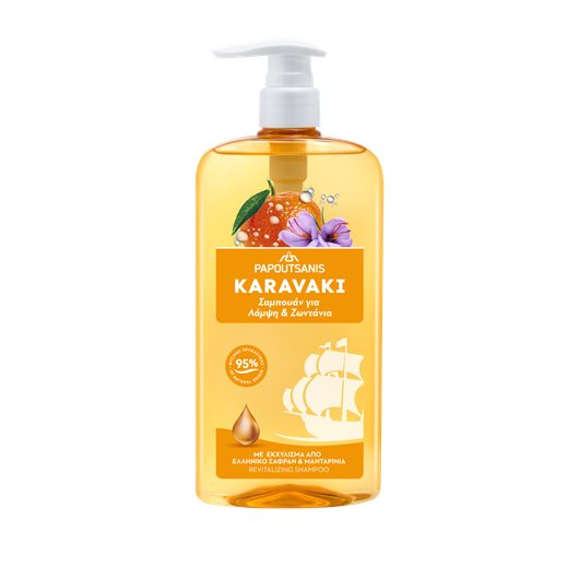 KARAVAKI ΣΑΜΠΟΥΑΝ ΛΑΜΨΗ & ΖΩΝΤΑΝΙΑ 600ml