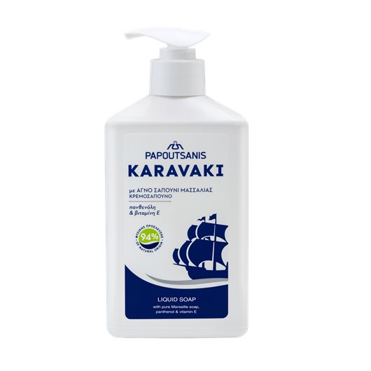 KARAVAKI LIQUID SOAP WITH  PURE MARSEILLE SOAP 330ml