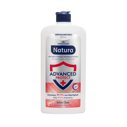 Aντιβακτηριδιακό Κρεμοσάπουνο ADVΑNCED PROTECT Active Clean Bottle Refill 500ml